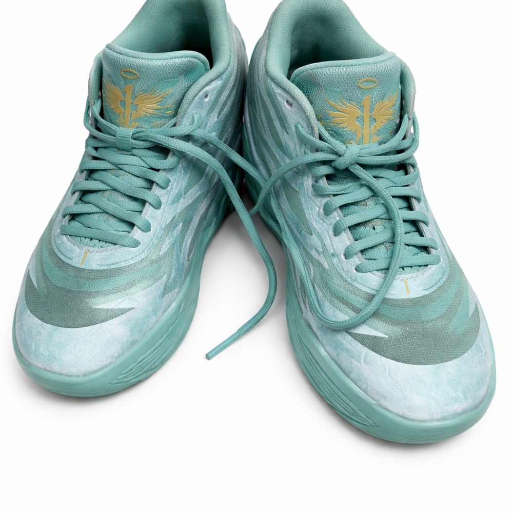 Puma MB.02 Lamelo Ball Lunar Men’s Shoes 9 Jade/Gold 378284-01 - Picture 4 of 8